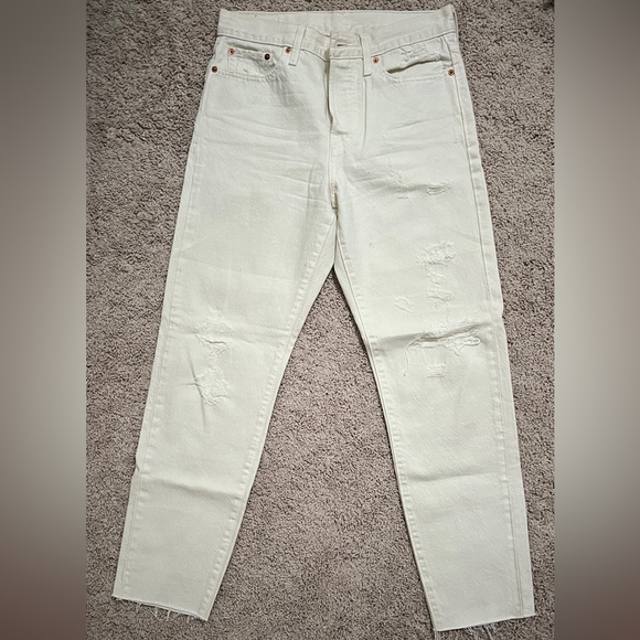 Levi's Womens distressed cropped Jeans - Picture 1 of 6